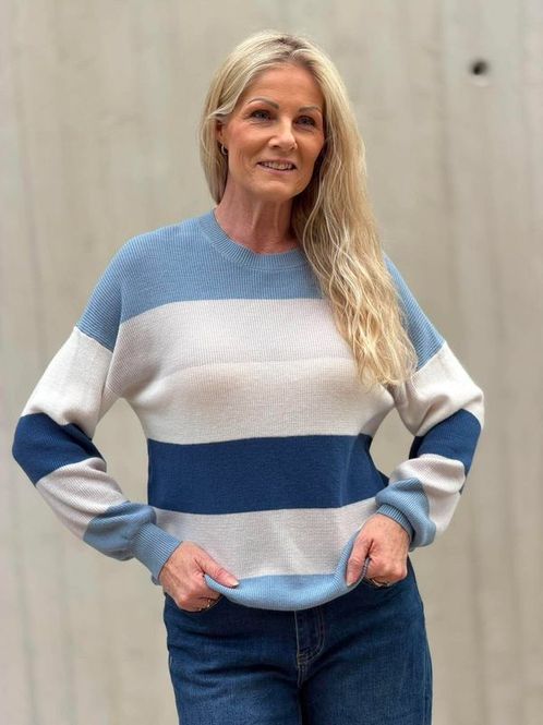Hovedbilde NIRA SWEATER BLUE STRIPES