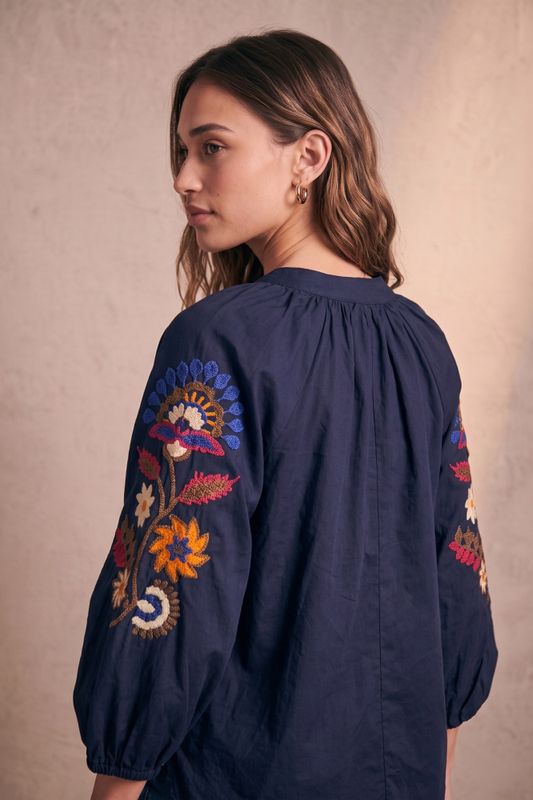 MIRA BLOUSE/ NAVY