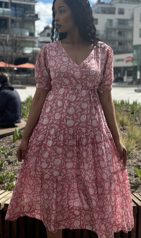 LEENA DRESS/PINK